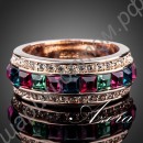 Кольцо Round Ring 18K Rose Gold Plated Multicolour SWA ELEMENTS Austrian Crystal